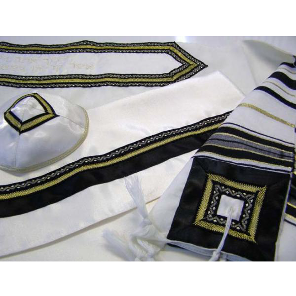 The Lion Classic black and gold Wool Tallit