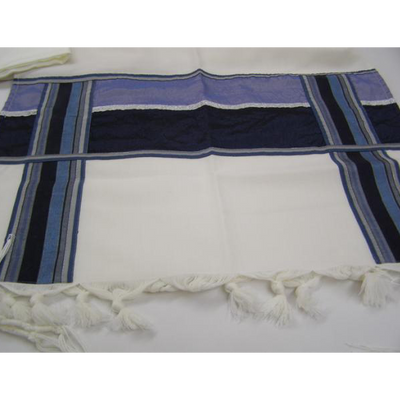 Modern Men Tallit With Blue Decorations