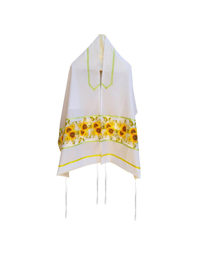 Sunflowers Field Tallit for Women, Girl Tallit, Feminine Tallit, Bat Mitzvah Tallit Set, Floral Tallit