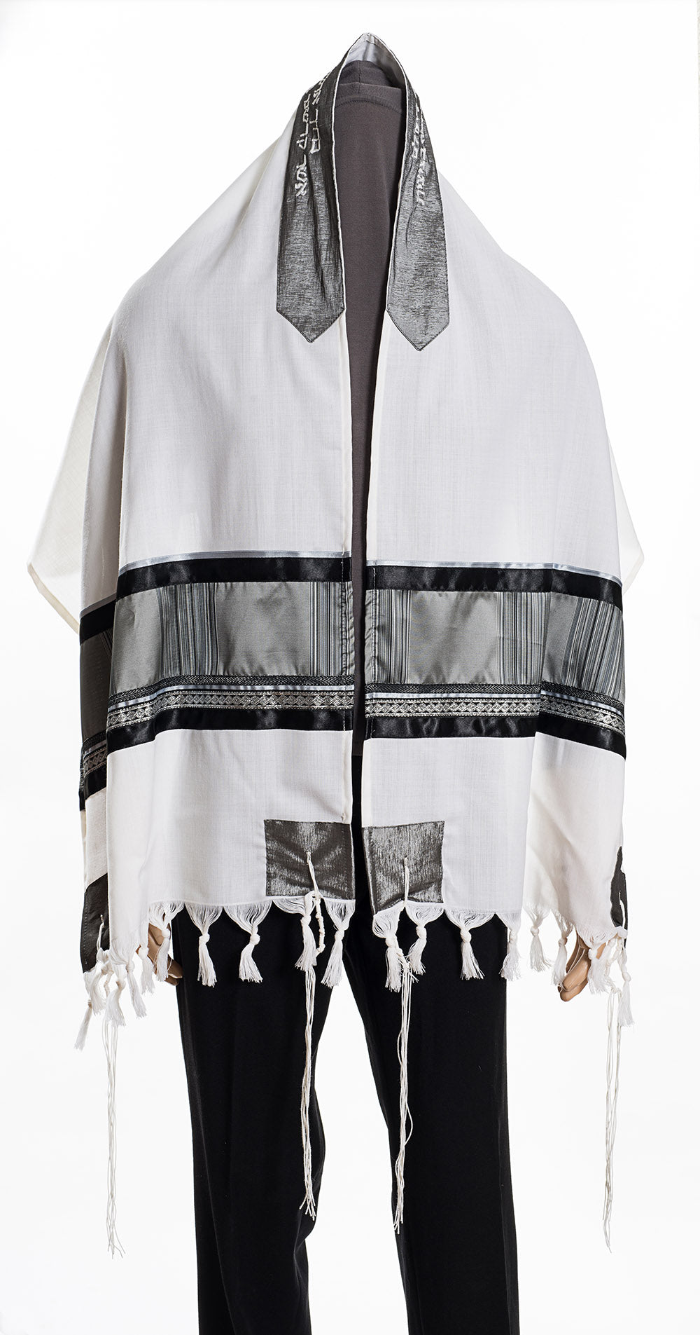 Modern Grey  Tallit for Men full